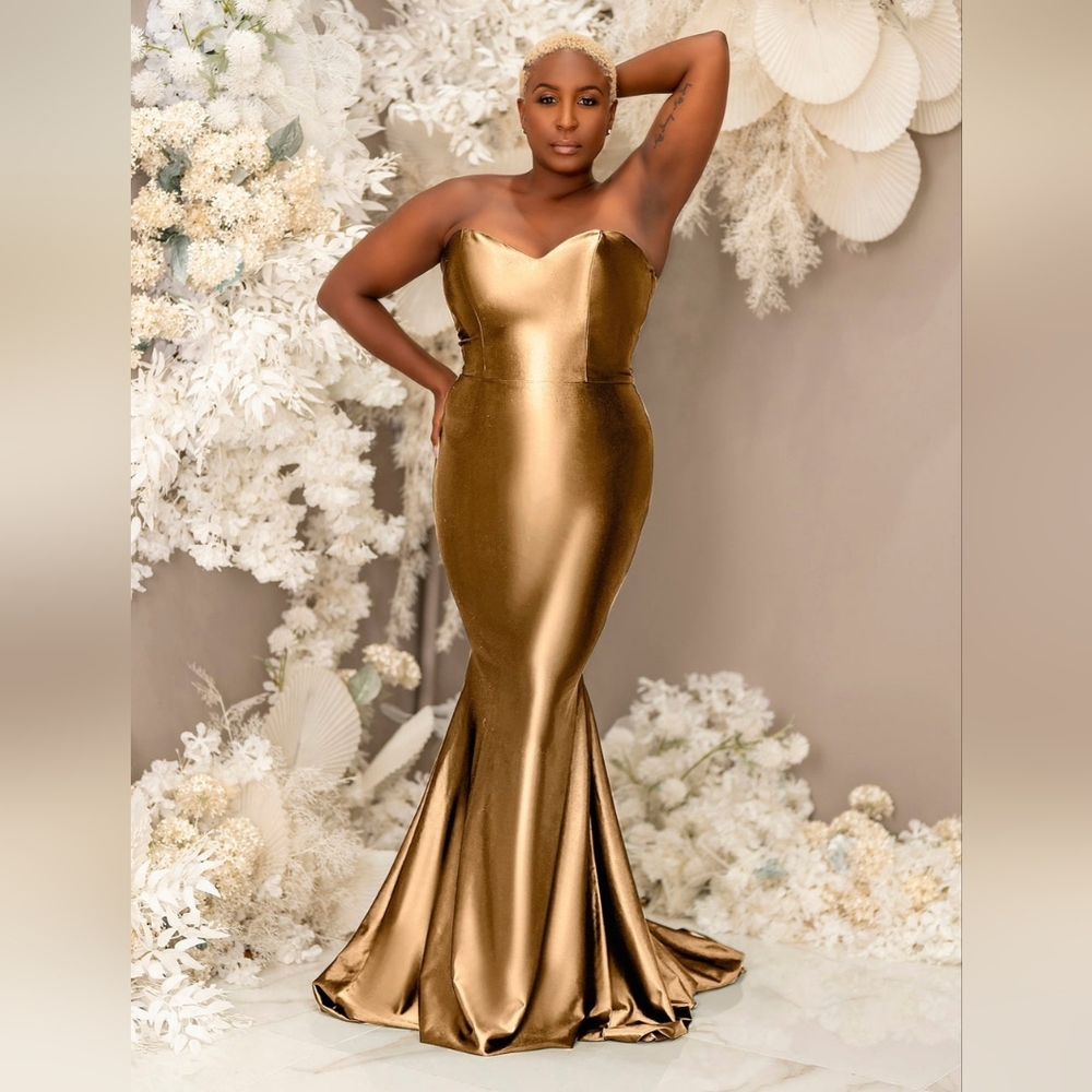 Gold Satin dress
